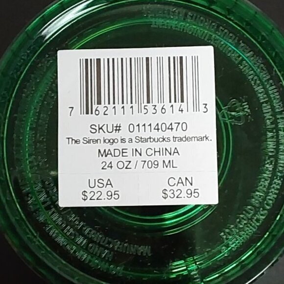 Spring 2023 Green and Pink Grid Cold Cup (24 oz) | Starbucks - Picture 5 of 8